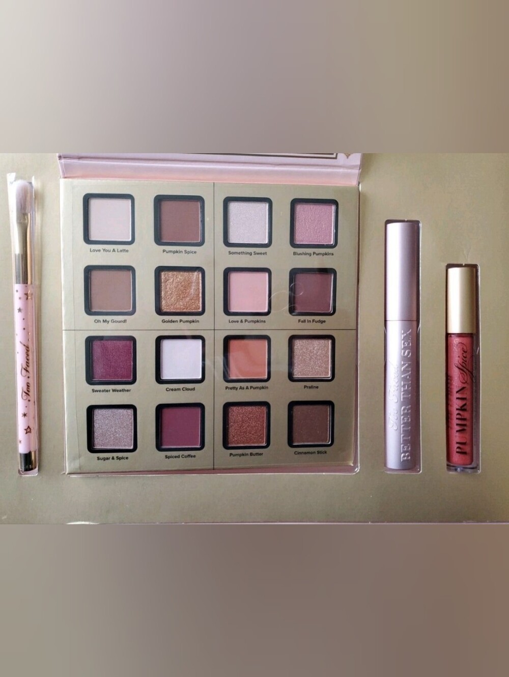 Too Faced Pumpkin Spice Eyeshadow Palette Set - New